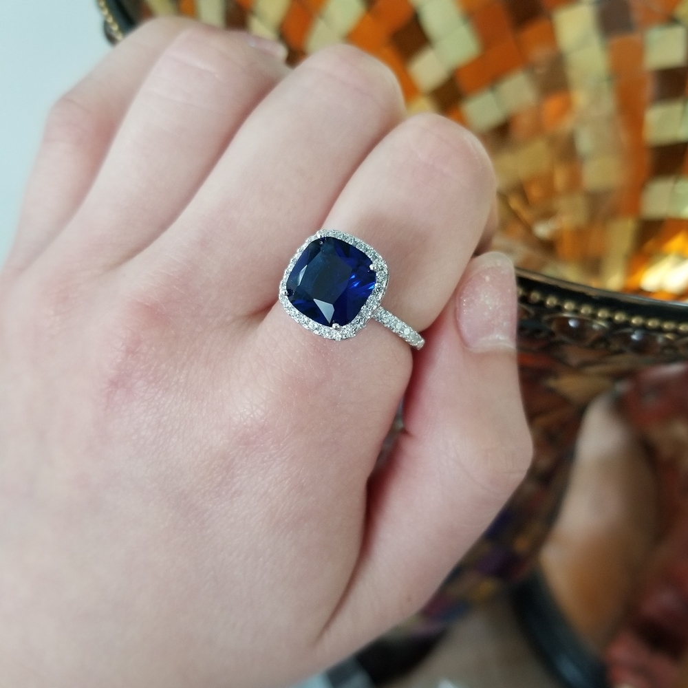 Sapphire and Sterling  Ring